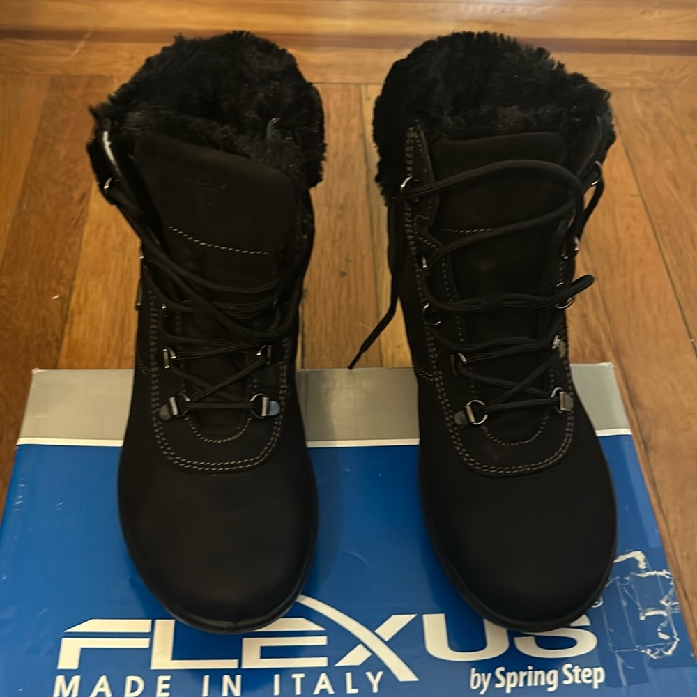 Flexus by Spring Step made in Italy Black Winter Boots